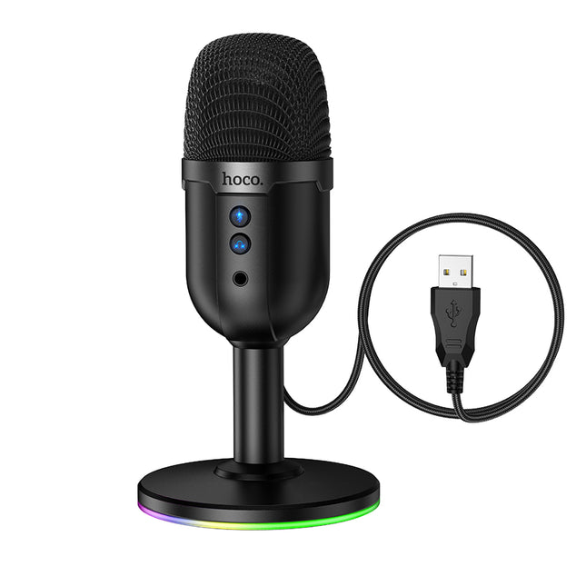Micrófono de Escritorio USB HOCO L25 Streaming 3,5 mm