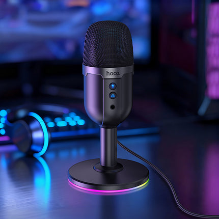 Micrófono de Escritorio USB HOCO L25 Streaming 3,5 mm