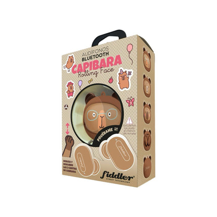 Audífono Bluetooth Rolling Face Capibara