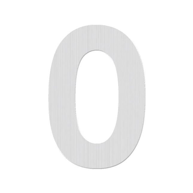 Número acero "0" metálico