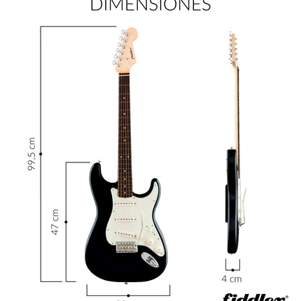 Combo Guitarra Eléctrica Negra + Amplificador Fiddler