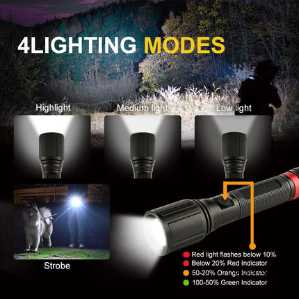 Linterna Led Táctica Dual Power 5000 Lm