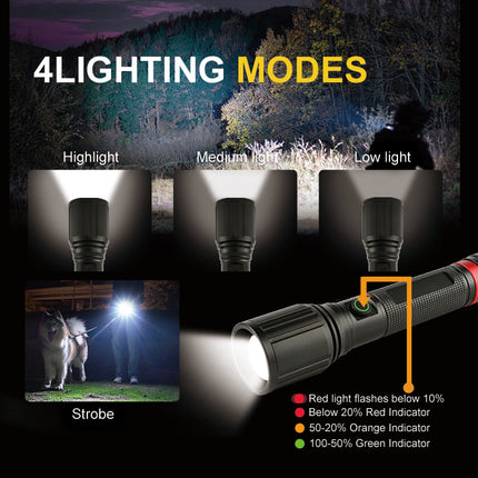 Linterna Led Táctica Recargable Dual Power 3000 Lm