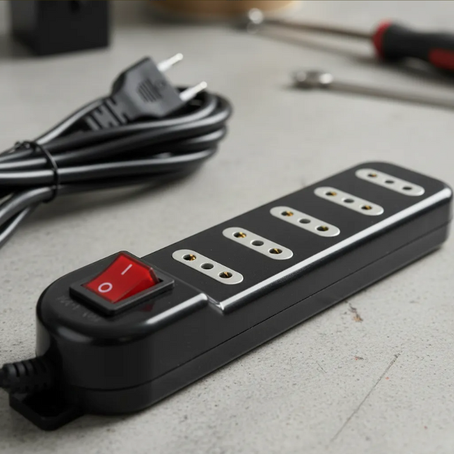 Alargador Macrotel 6 Tomas 3m con Switch Negro