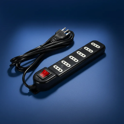 Alargador Macrotel 6 Tomas 3m con Switch Negro