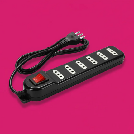 Alargador Macrotel 6 Tomas 3m con Switch Negro