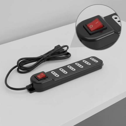 Alargador Macrotel 6 Tomas 3m con Switch Negro