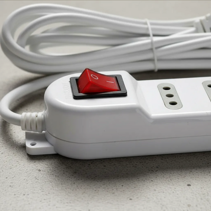 Alargador Zapatilla con Switch 4 posiciones 3 Metros Blanco