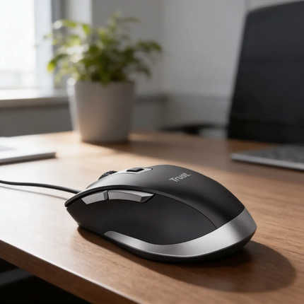 Mouse Fyda Confort Negro con Cable