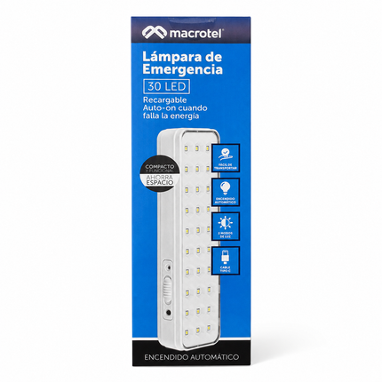 LAMPARA DE EMERGENCIA 30 LED MACROTEL