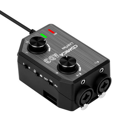 Mixer Preamplificador Comica AX3 para Celulares y DSLR