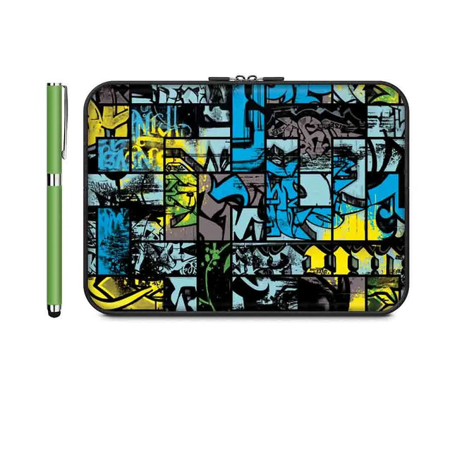 Funda tablet 7" + stylus, 2 en 1 comic graff