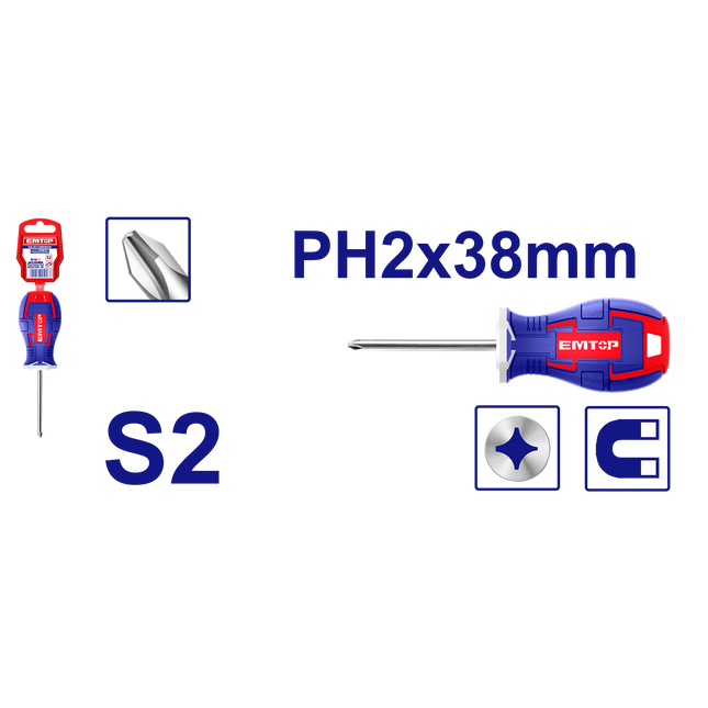 Destornillador Philips Imán 2x38