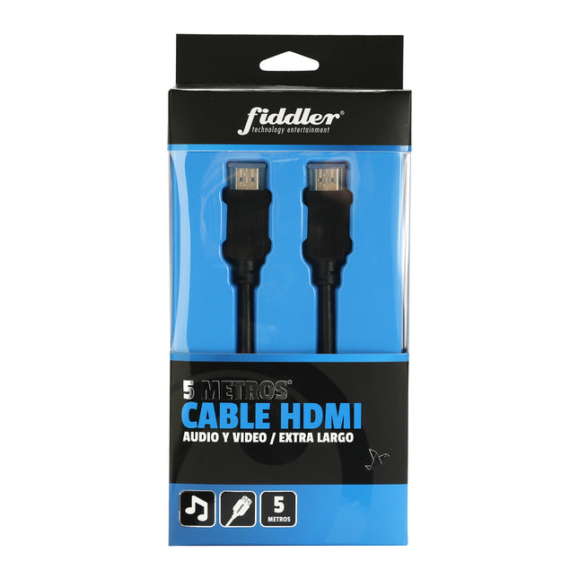 Cable HDMI Profesional Xl Fiddler 5 Metros Conector Gold