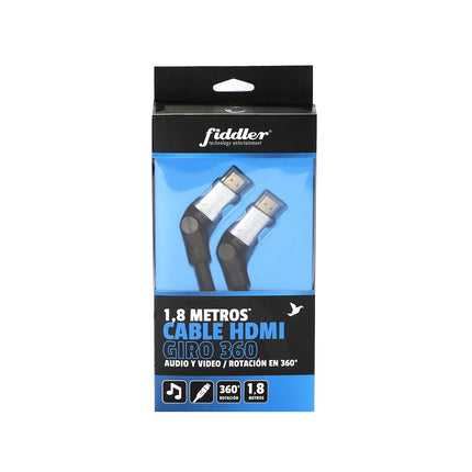 Cable HDMI Profesional Fiddler Cabezal 360° 1,8 Metros