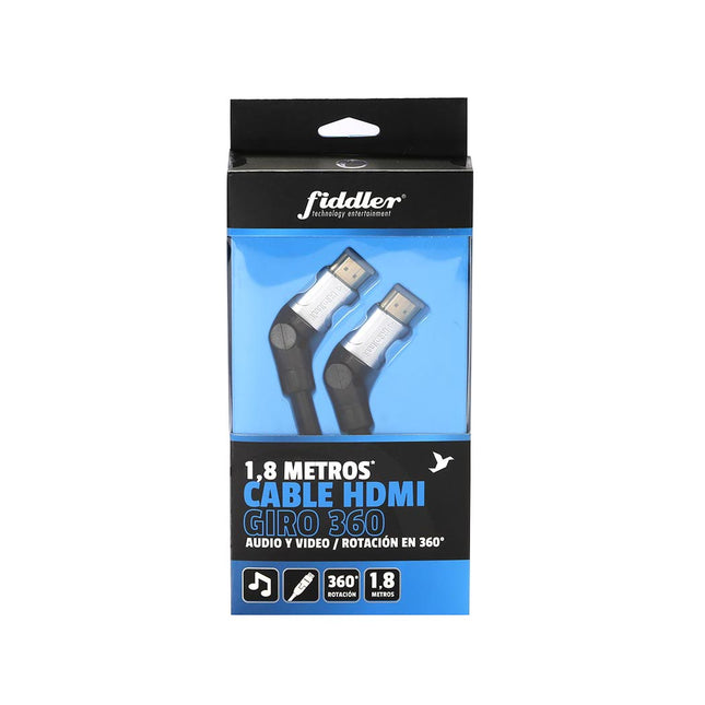 Cable HDMI Profesional Fiddler Cabezal 360° 1,8 Metros