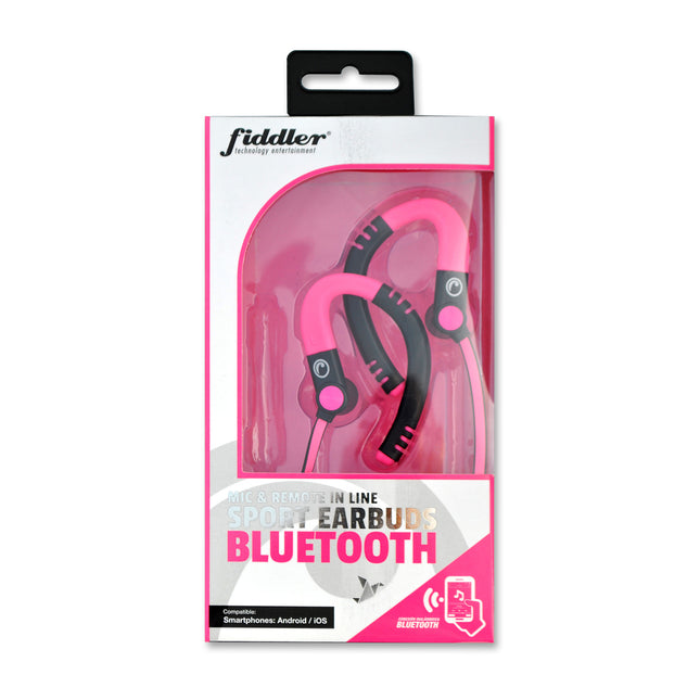 Audífono Deportivo Bluetooth Fiddler con Manos Libres Rosado