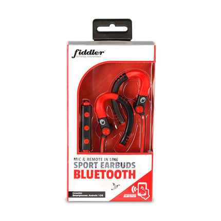 Audífono Deportivo Bluetooth Fiddler con Manos Libres Rojo