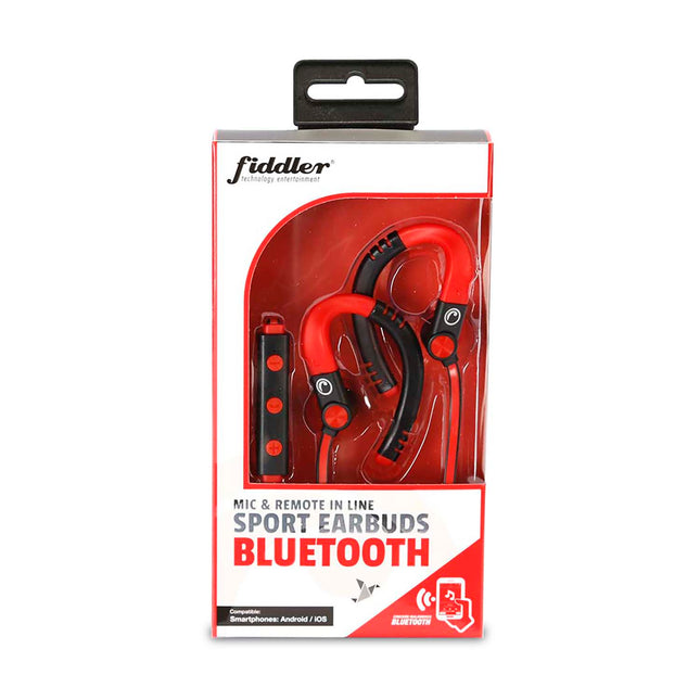 Audífono Deportivo Bluetooth Fiddler con Manos Libres Rojo