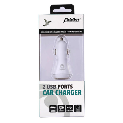 Cargador USB Para Automóvil Fiddler 2 Puertos