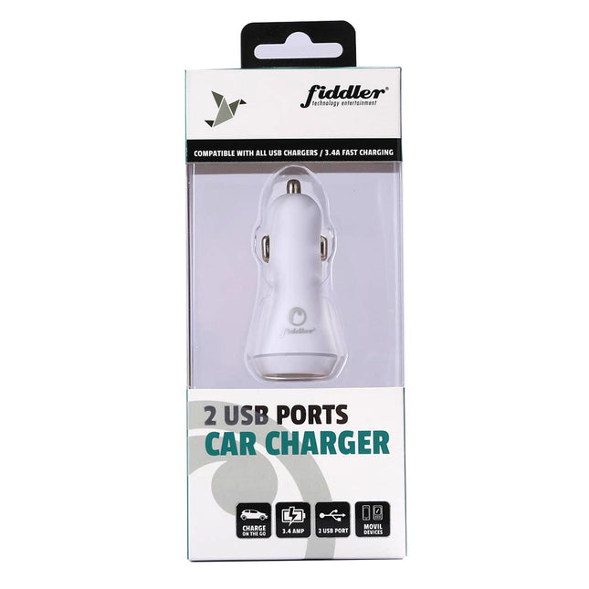 Cargador USB Para Automóvil Fiddler 2 Puertos