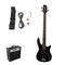 Bajo Eléctrico Fiddler Negro + Amplificador 20W