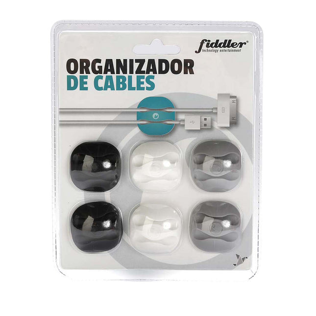 Organizador de Cables Fiddler Escala de Grises
