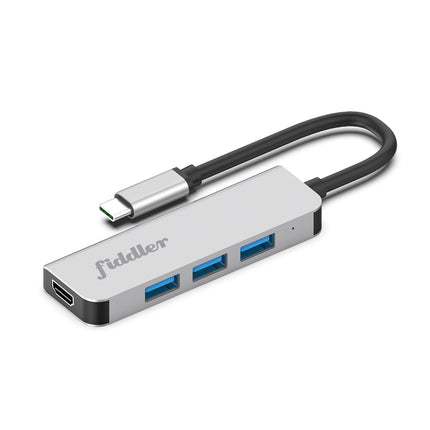 Adaptador USB C a HDMI 4K/30Hz + 3 USB 3.0/5Gbps Fiddler