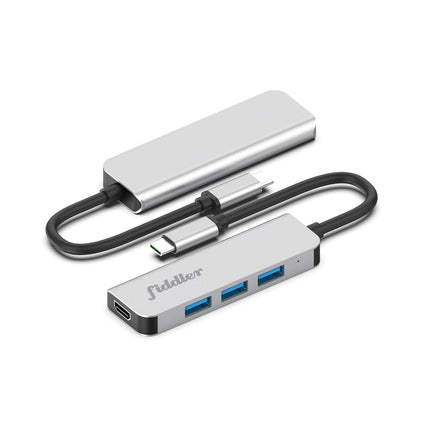 Adaptador USB C a HDMI 4K/30Hz + 3 USB 3.0/5Gbps Fiddler