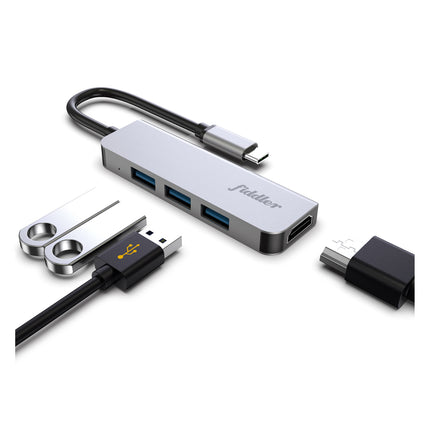 Adaptador USB C a HDMI 4K/30Hz + 3 USB 3.0/5Gbps Fiddler