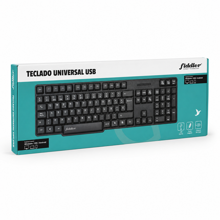 TECLADO NEGRO UNIVERSAL ALAMBRICO USB