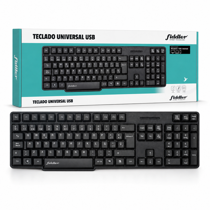 TECLADO NEGRO UNIVERSAL ALAMBRICO USB