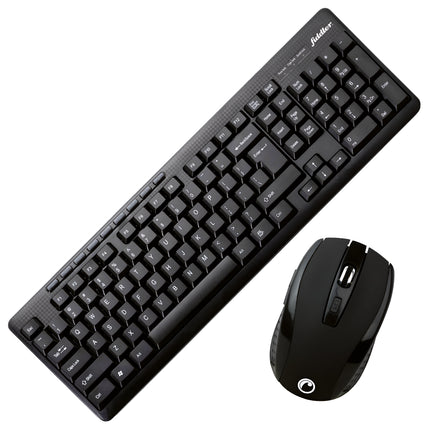 Kit Teclado y Mouse Inalámbricos Fiddler 2.4 GHz USB Negro