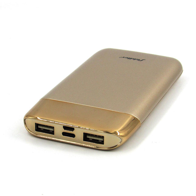 Batería Power Bank LCD Fiddler 10000mAH 2 Puertos Dorado