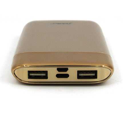 Batería Power Bank LCD Fiddler 10000mAH 2 Puertos Dorado