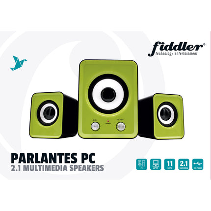 Subwoofer 2.1 Fiddler Para PC Y Notebook