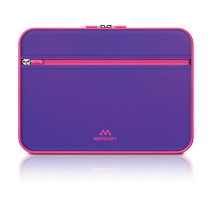 Funda tablet 7" solid zipper, morado-rosa