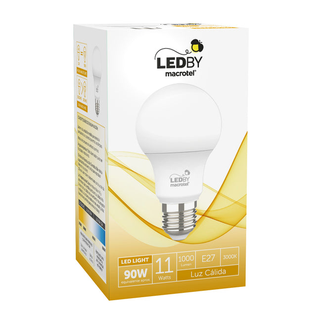 Ampolleta Led a60 11w Luz Cálida