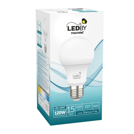 Ampolleta Led a60 15w Luz Fría