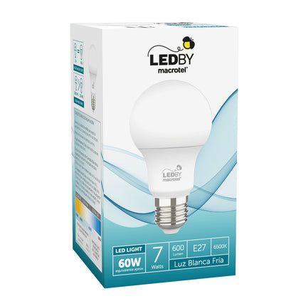 Ampolleta Led a60 7w Luz Fría