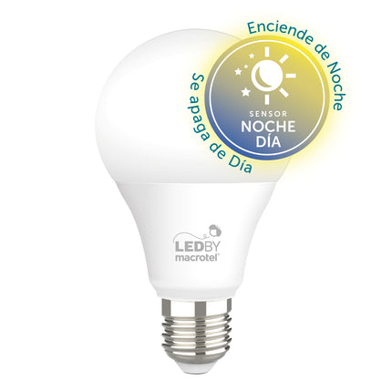 Ampolleta Led A60 con Sensor de Luz 7w