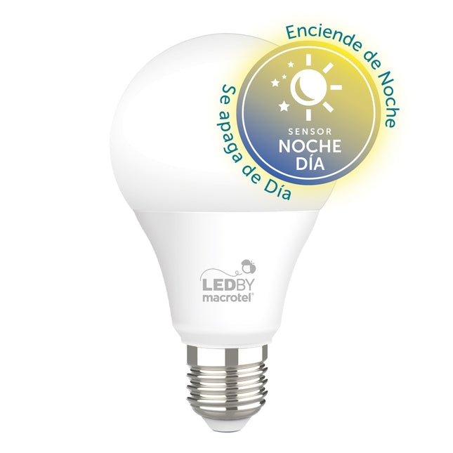 Ampolleta Led A60 con Sensor de Luz 7w