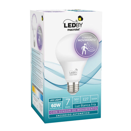 Ampolleta Led a60 con Sensor de Movimiento 7w