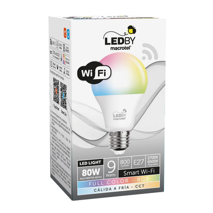 Ampolleta Led Wifi 9w RGB