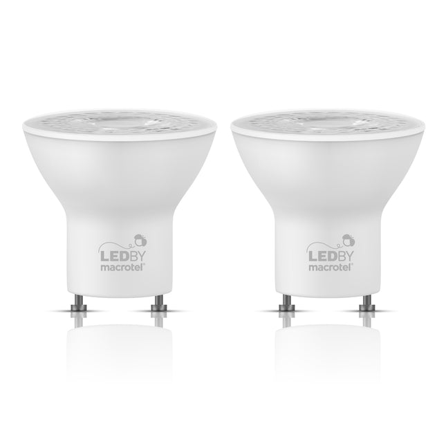 Pack 2 Ampolletas Led GU10 5W Luz Fría
