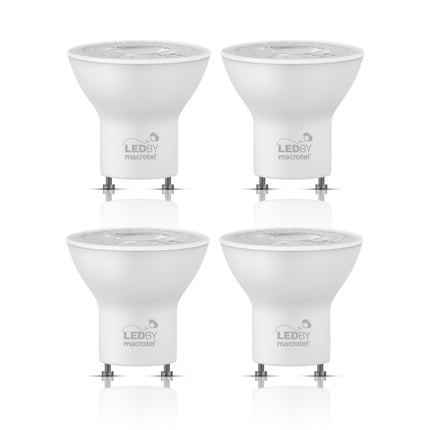 Pack 4 Ampolletas Led GU10 5W Luz Fría