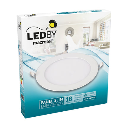 Plafón Empotrado 18w Luz Fría