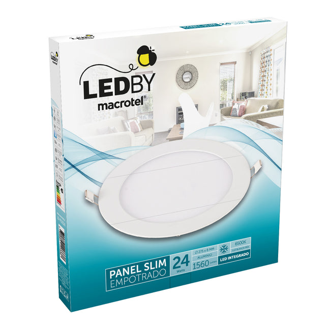 Plafón Empotrado 24w Luz Fría