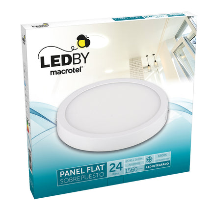 Plafón Sobrepuesto 24W Luz Fría Aluminio