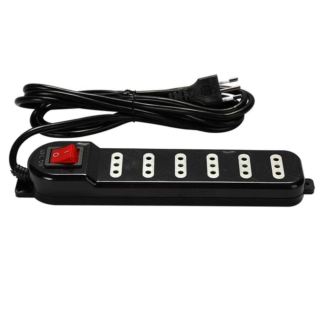 Alargador Macrotel 6 Tomas 3m con Switch Negro